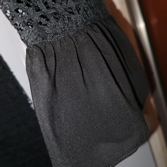 TEMPERLEY BLACK PRAIRIE DRESS Guipure lace dress. - Picture 4 of 9